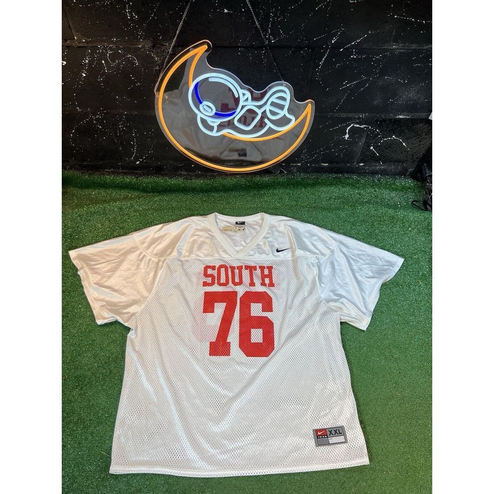 Vintage Nike Team South #76 White Football Jersey Size‎ XXL